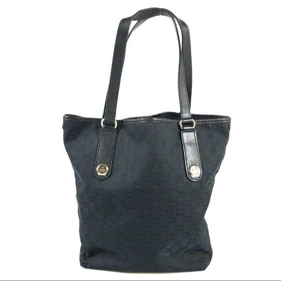 GUCCI Bag Handbag GGCanvas 153009 467891 Black  Authentic - Picture 1 of 12